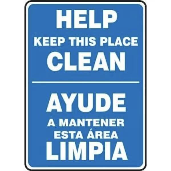 Accuform SPANISH BILINGUAL Safety Sign SBMHSK973XP SBMHSK973XP - main